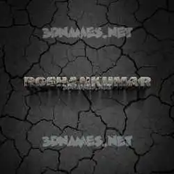 roshankumar in Cracked Stone style - 3D name wallpaper