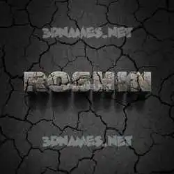 roshin in Cracked Stone style - 3D name wallpaper
