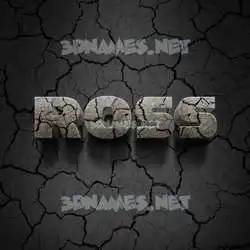 ross in Cracked Stone style - 3D name wallpaper