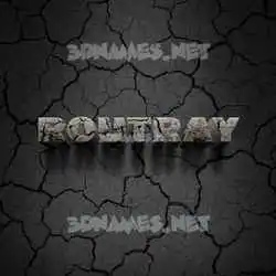 routray in Cracked Stone style - 3D name wallpaper