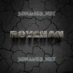 roychan in Cracked Stone style - 3D name wallpaper