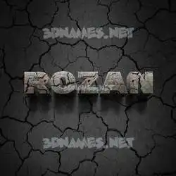 rozan in Cracked Stone style - 3D name wallpaper