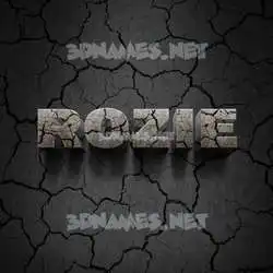 rozie in Cracked Stone style - 3D name wallpaper