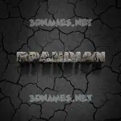 rpandian in Cracked Stone style - 3D name wallpaper