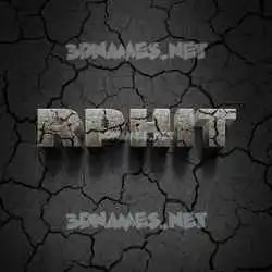 rphit in Cracked Stone style - 3D name wallpaper