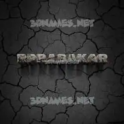 rprabakar in Cracked Stone style - 3D name wallpaper