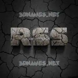 rss in Cracked Stone style - 3D name wallpaper