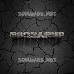 rudrarup in Cracked Stone style - 3D name wallpaper