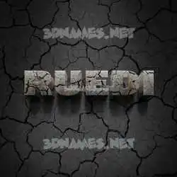 ruedi in Cracked Stone style - 3D name wallpaper