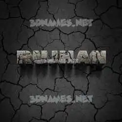 rujhan in Cracked Stone style - 3D name wallpaper