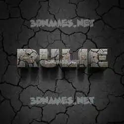rulie in Cracked Stone style - 3D name wallpaper