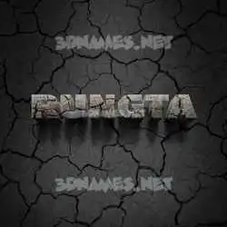 rungta in Cracked Stone style - 3D name wallpaper