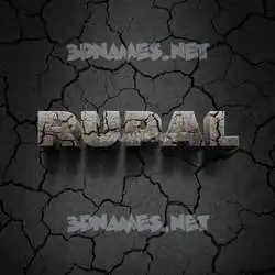 rupal in Cracked Stone style - 3D name wallpaper