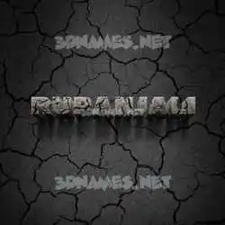 rupanjali in Cracked Stone style - 3D name wallpaper