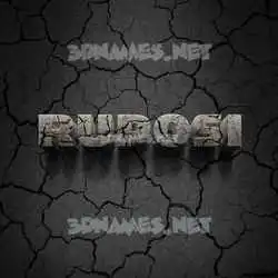 ruposi in Cracked Stone style - 3D name wallpaper
