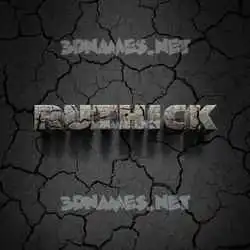 ruthick in Cracked Stone style - 3D name wallpaper