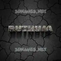 ruthuja in Cracked Stone style - 3D name wallpaper