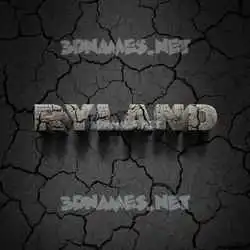 ryland in Cracked Stone style - 3D name wallpaper