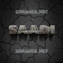 saadi in Cracked Stone style - 3D name wallpaper