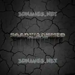 saadiyaahmed in Cracked Stone style - 3D name wallpaper
