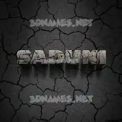 saduni in Cracked Stone style - 3D name wallpaper