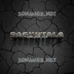 saguntala in Cracked Stone style - 3D name wallpaper