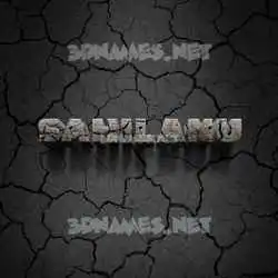sahilanu in Cracked Stone style - 3D name wallpaper