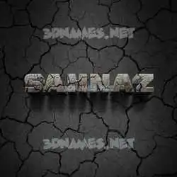 sahnaz in Cracked Stone style - 3D name wallpaper
