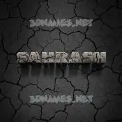 sahrash in Cracked Stone style - 3D name wallpaper
