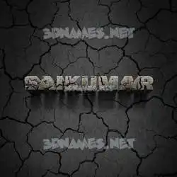saikumar in Cracked Stone style - 3D name wallpaper