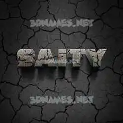 saity in Cracked Stone style - 3D name wallpaper