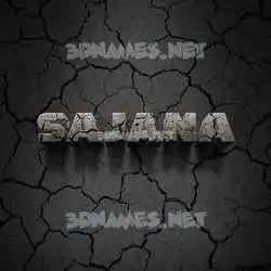 sajana in Cracked Stone style - 3D name wallpaper