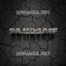 sajidsaif in Cracked Stone style - 3D name wallpaper