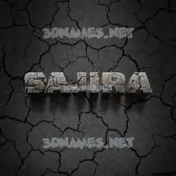 sajira in Cracked Stone style - 3D name wallpaper
