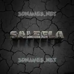 saleela in Cracked Stone style - 3D name wallpaper
