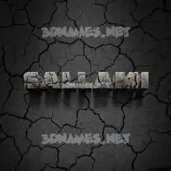 sallami in Cracked Stone style - 3D name wallpaper