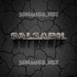 salsabil in Cracked Stone style - 3D name wallpaper