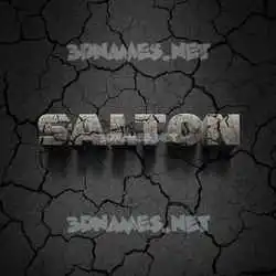 salton in Cracked Stone style - 3D name wallpaper