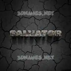 salvator in Cracked Stone style - 3D name wallpaper