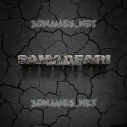 samadfari in Cracked Stone style - 3D name wallpaper