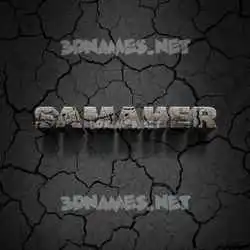 samaher in Cracked Stone style - 3D name wallpaper