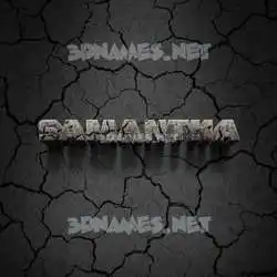 samantha in Cracked Stone style - 3D name wallpaper