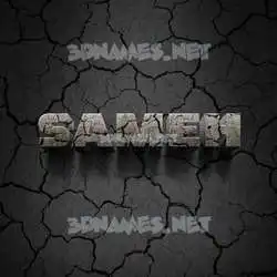 sameh in Cracked Stone style - 3D name wallpaper