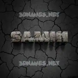 samih in Cracked Stone style - 3D name wallpaper
