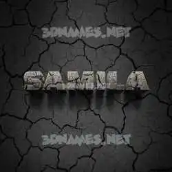samila in Cracked Stone style - 3D name wallpaper