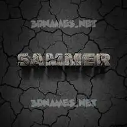 sammer in Cracked Stone style - 3D name wallpaper