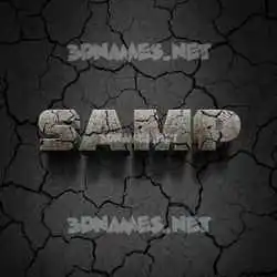 samp in Cracked Stone style - 3D name wallpaper