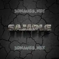sample in Cracked Stone style - 3D name wallpaper