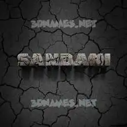 sandani in Cracked Stone style - 3D name wallpaper