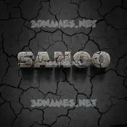 sanoo in Cracked Stone style - 3D name wallpaper